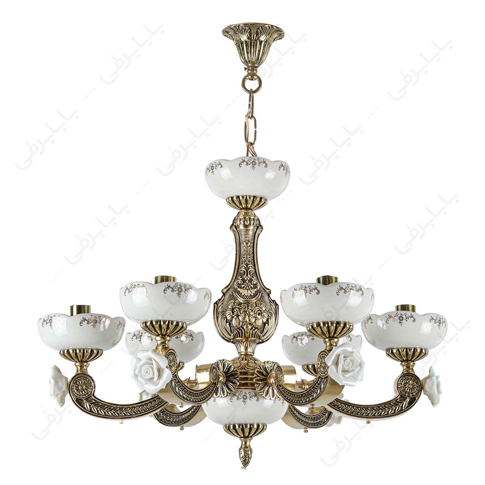 لوستر 6 شعله چشمه نور کد C3347/6-B