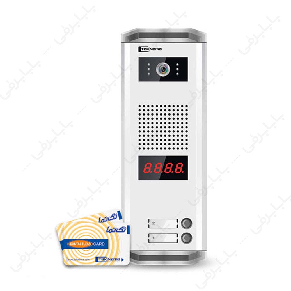 پنل آیفون تصویری 2 واحدی کارتی ستون