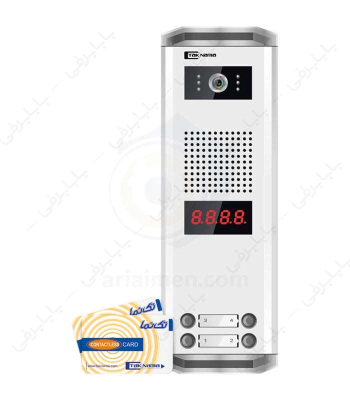 پنل-آیفون-تصویری-4-واحدی-کارتی-تکنما-K22-RFID@BABARGHI.jpg