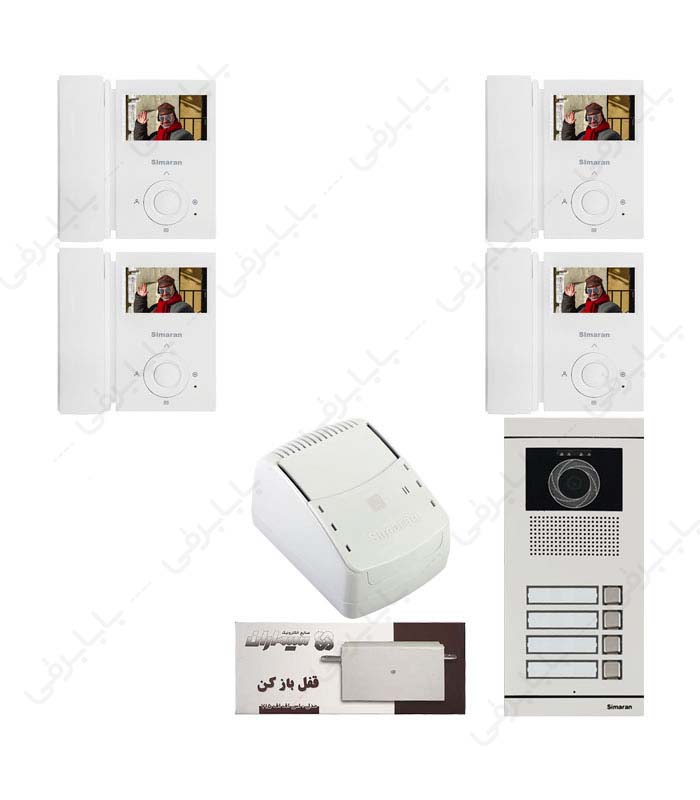 پکیج-کامل-آیفون-تصویری-4-واحدی-سیماران-HS-43FL@BABARGHI.jpg