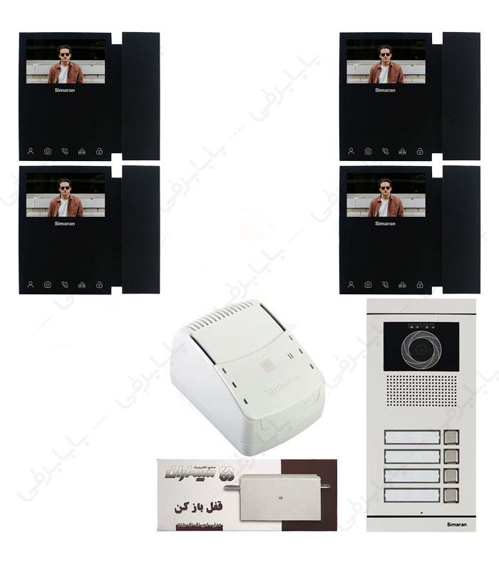 پکیج-کامل-آیفون-تصویری-4-واحدی-سیماران-HS-46TKM-مشکی@BABARGHI.jpg