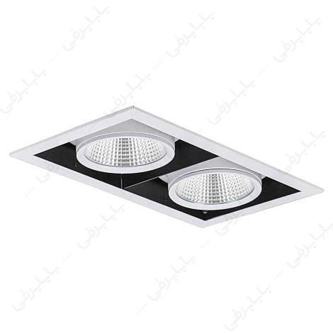 چراغ-LED-مولتی-دانلایت-دو-خانه-توکار-52-وات-یخی-با-قطر-9-سانتی-متر-و-ماژول-ViVo-اوربیتال-مازی-نور@BABARGHI.jpg