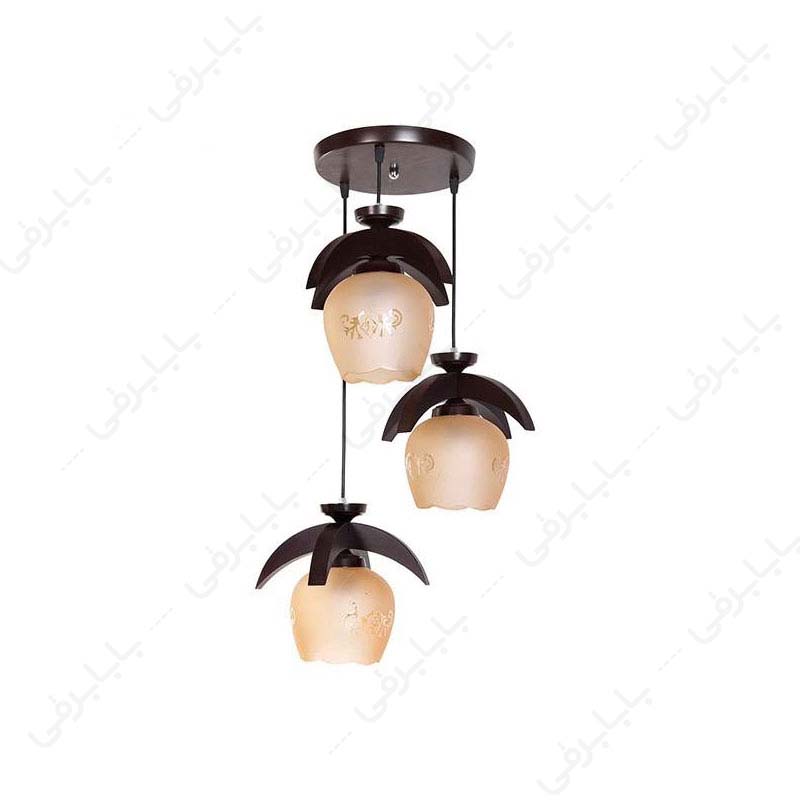 چراغ آویز ۳ شعله چشمه نور کد G505/3H-BR