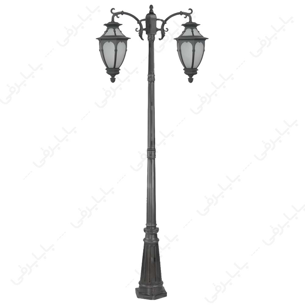 چراغ ایستاده دو شاخه رو به پایین تی