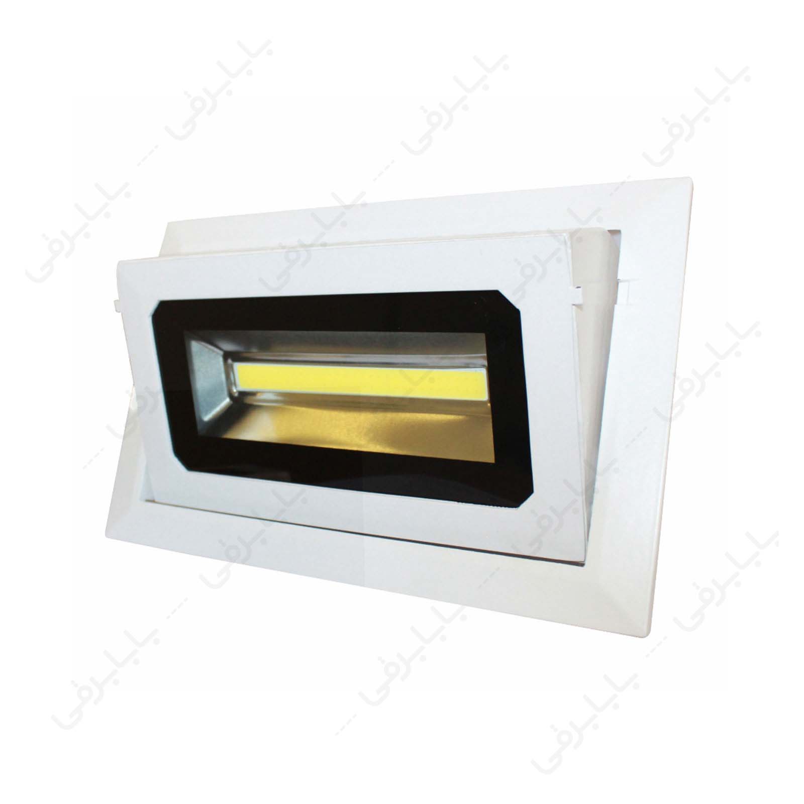 چراغ توکار مستطیلی 30 وات COB برش 13.5×18