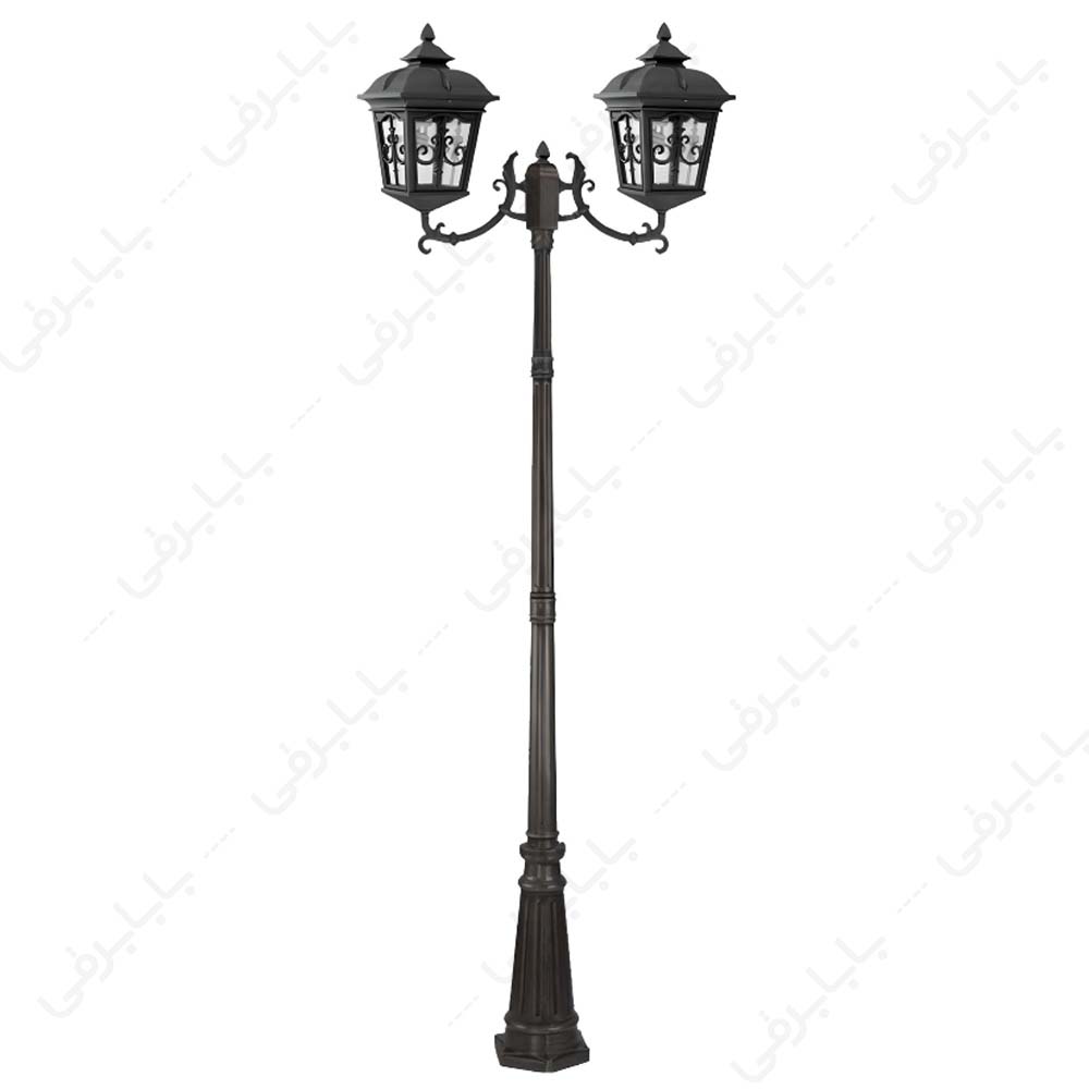 چراغ حیاطی ایستاده دو شاخه رو به با